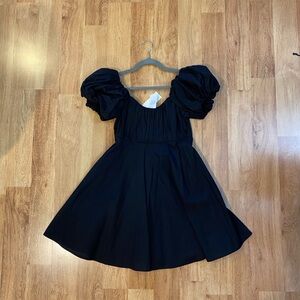 Abercrombie ruched puff sleeve mini dress